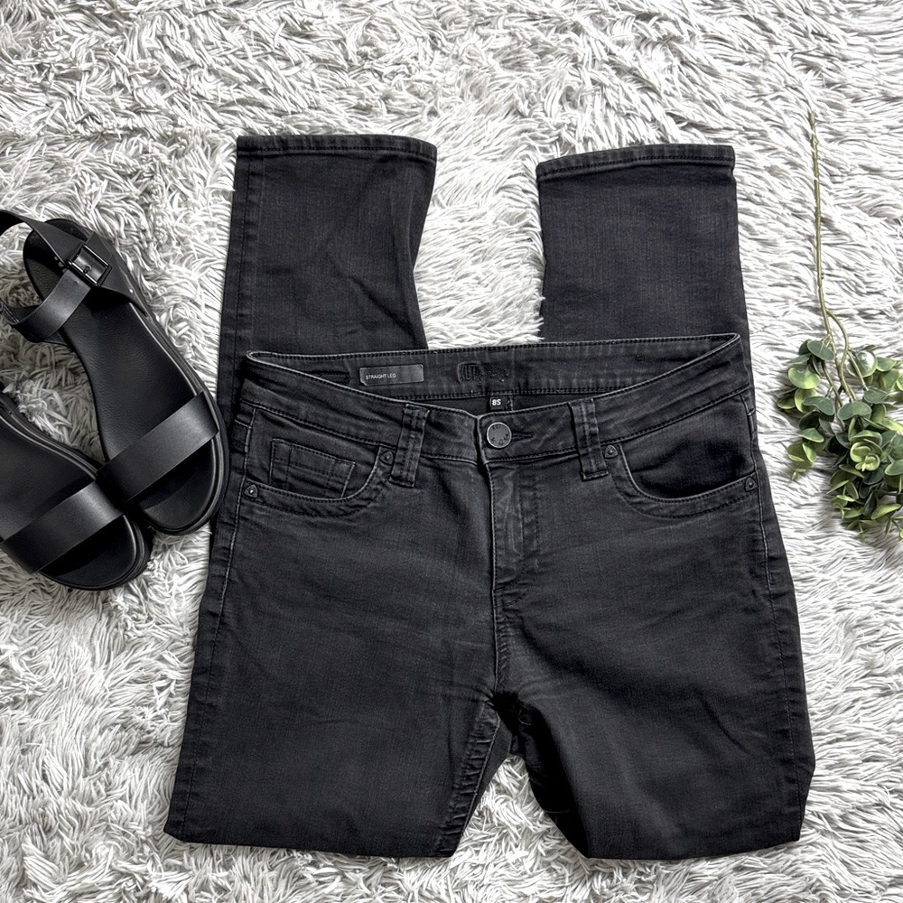Kut from the Kloth Black Denim Pants straight leg pants size 8
